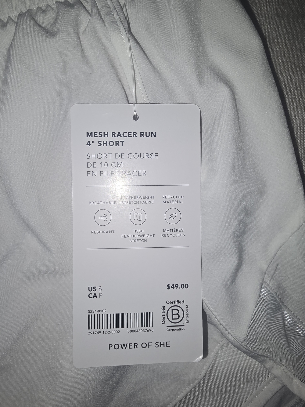 ⚠️⚠️⚠️ SOLD⚠️⚠️⚠️Athleta Women's Mesh Racer Run Shorts 4" In White - Picture 5 of 11